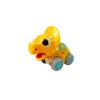 LEAN TOYS Dinozauras ant ratų Geltonas Triceratops Figūrėlė
