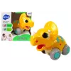 LEAN TOYS Dinozauras ant ratų Geltonas Triceratops Figūrėlė