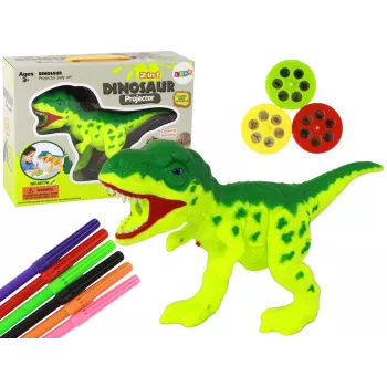 LEAN TOYS Dinozaurų projektorius su žymekliais ir šablonais