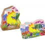 LEAN TOYS Dinozaurų ugnikalnio dėlionė 48 dalių