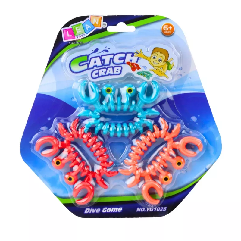 LEAN TOYS Diving Toys Water Fun Colorful Crabs 3 vnt.