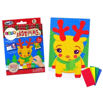 LEAN TOYS DIY Spalvoto Mozaikinio Kalėdinio Elnio Lopymo Rinkinys
