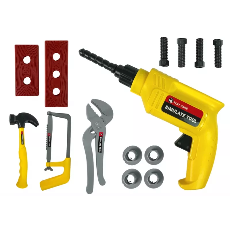 LEAN TOYS DIY Gręžtuvo, Plaktuko ir Atsuktuvo Rinkinys