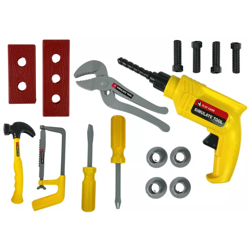 LEAN TOYS DIY Gręžtuvo, Plaktuko ir Atsuktuvo Rinkinys