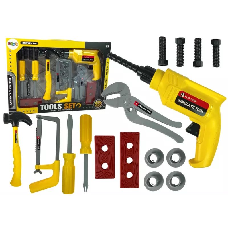 LEAN TOYS DIY Gręžtuvo, Plaktuko ir Atsuktuvo Rinkinys