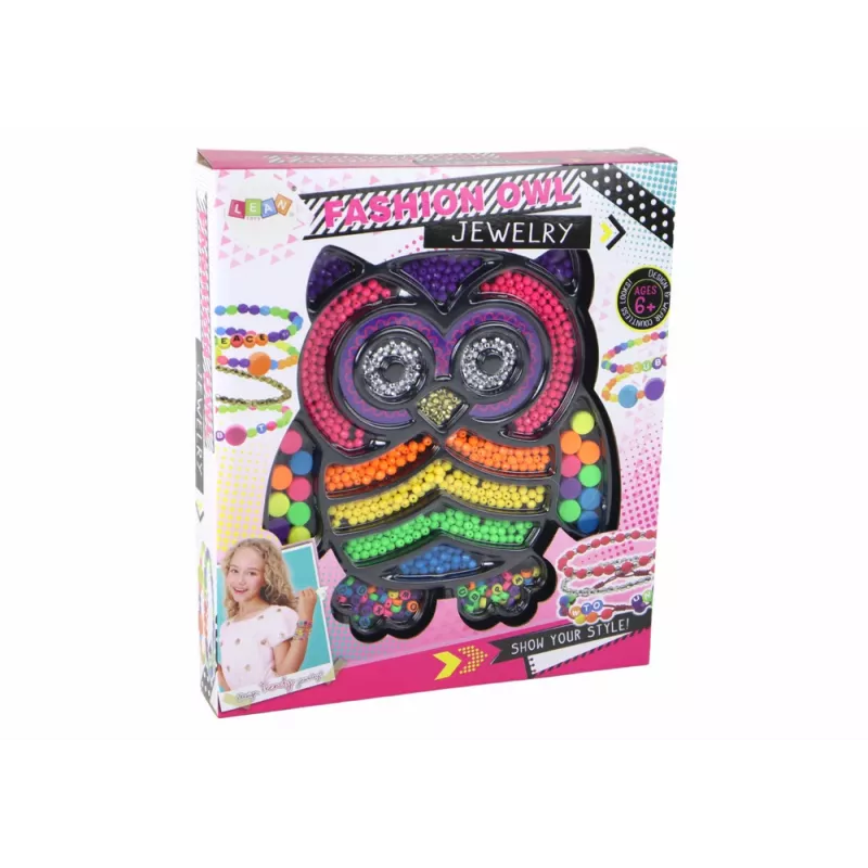 LEAN TOYS DIY papuošalų gamybos rinkinys Karoliukai 3000 vnt Pelėda