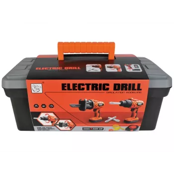 LEAN TOYS DIY rinkinys įrankių dėžė su akumuliatoriniu grąžtu