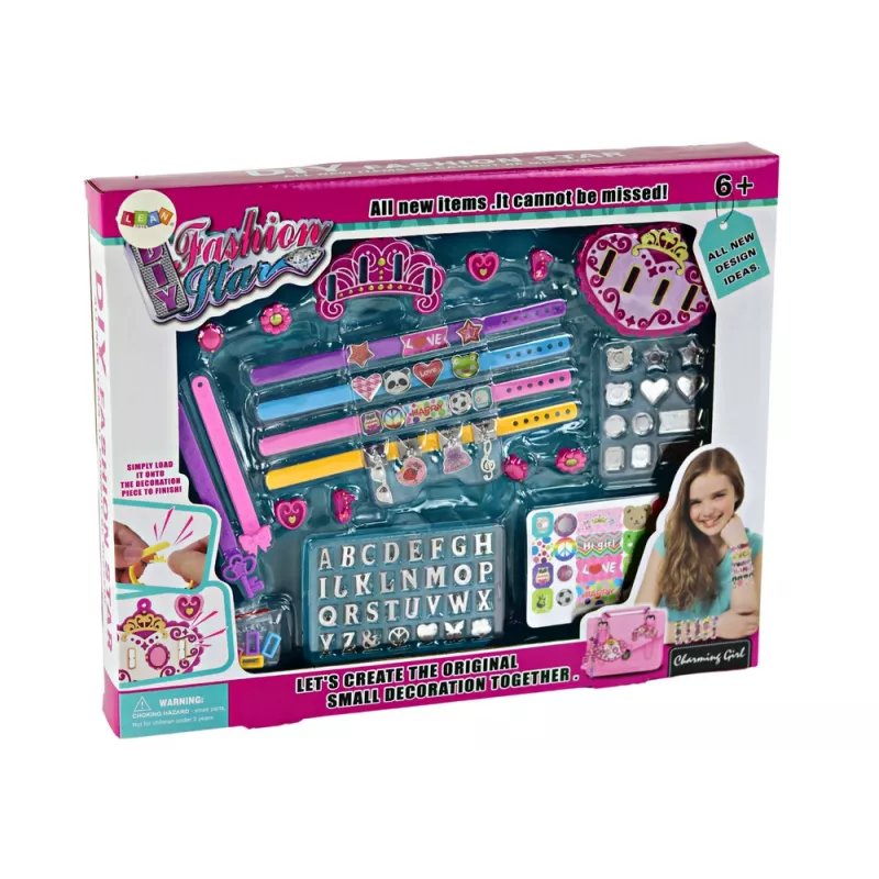 LEAN TOYS DIY raidžių pakabukų ir apyrankių papuošalų rinkinys