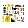 LEAN TOYS DIY rinkinys su baterijomis 3in1 lagaminas dirbtuvės 85 elementai 56cm