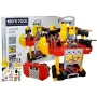 LEAN TOYS DIY rinkinys su baterijomis 3in1 lagaminas dirbtuvės 85 elementai 56cm