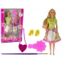 LEAN TOYS Lėlė su ilgais plaukais ir dažymo suknele