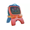 LEAN TOYS Dvipusė magnetinė lenta su mėlynais ir raudonais šablonais
