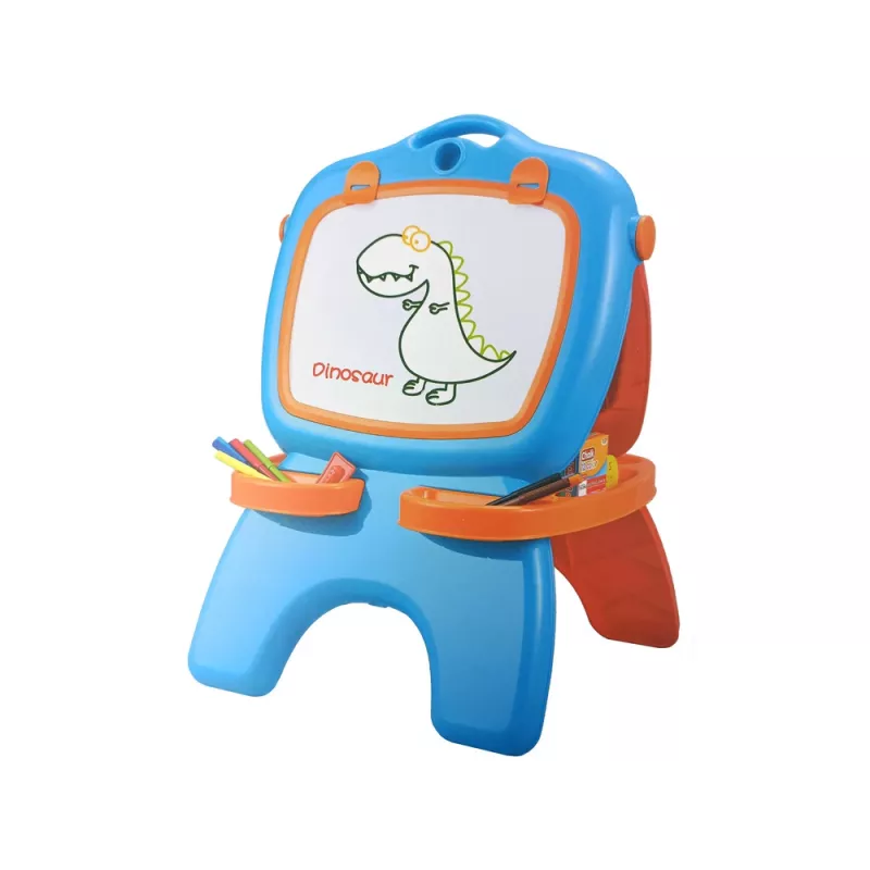 LEAN TOYS Dvipusė magnetinė lenta su mėlynais ir raudonais šablonais