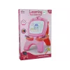 LEAN TOYS Dvipusė magnetinė kreidėlė rožinė su šablonais