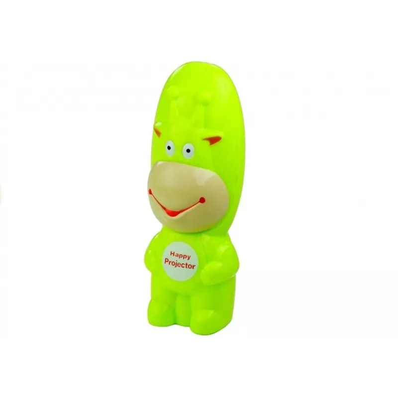 LEAN TOYS Piešimo projektorius Karvė 3 diskai Markeriai Žalia 3in1