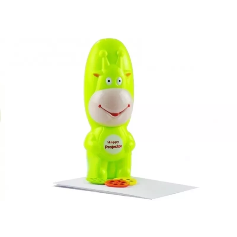 LEAN TOYS Piešimo projektorius Karvė 3 diskai Markeriai Žalia 3in1