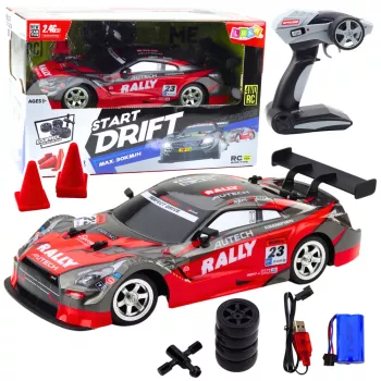 LEAN TOYS Drift Car Racing RC Red Black 30km/h 1:16