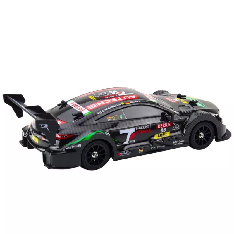 LEAN TOYS Drift Car RC juodos anglies spalvos 30 km/h 1:16