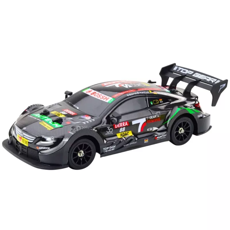 LEAN TOYS Drift Car RC juodos anglies spalvos 30 km/h 1:16