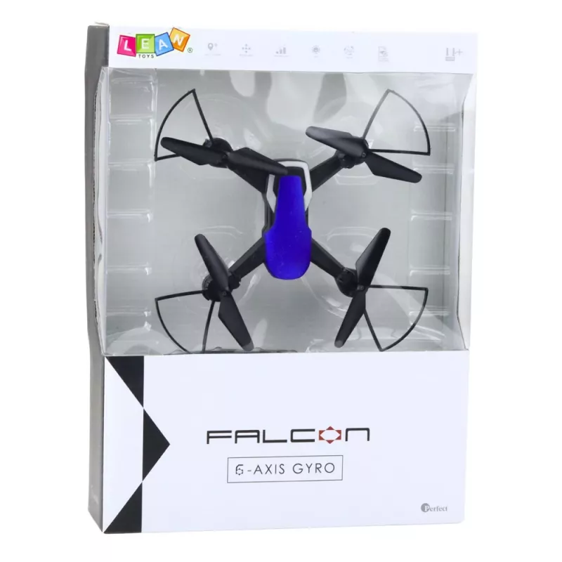 LEAN TOYS Drone Six-Axis Gyroscope LED Lights 360° Rotation Mėlynas