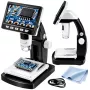 LEAN TOYS Mokomasis skaitmeninis mikroskopas su 4,3 colio LCD ekranu, USB, LED, 1000x didinimu