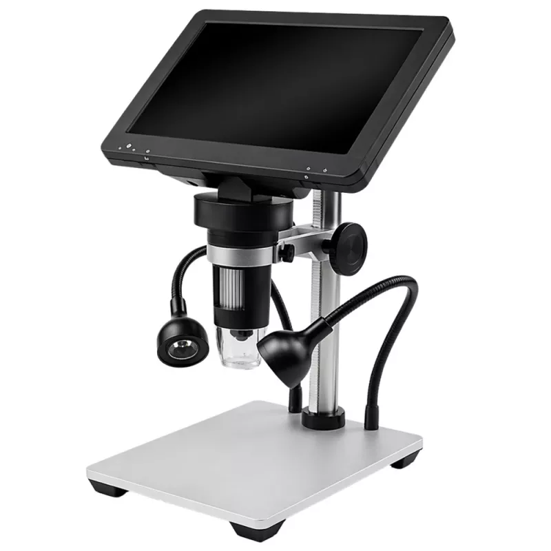 LEAN TOYS Mokomasis skaitmeninis mikroskopas su nuotolinio valdymo pultu, laidinis, 1200X, LCD 7 colių HD kamera