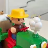 LEAN TOYS Mokomasis interaktyvus traktorius mažiems vaikams su gyvūnėliais, šviesomis ir garsais