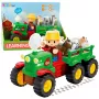 LEAN TOYS Mokomasis interaktyvus traktorius mažiems vaikams su gyvūnėliais, šviesomis ir garsais