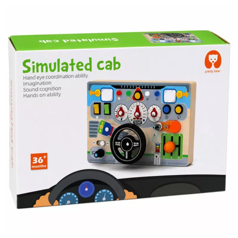 LEAN TOYS Educational Manipulative Board Simulator Steering Wheel Lights Sounds