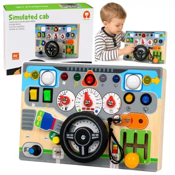 LEAN TOYS Educational Manipulative Board Simulator Steering Wheel Lights Sounds
