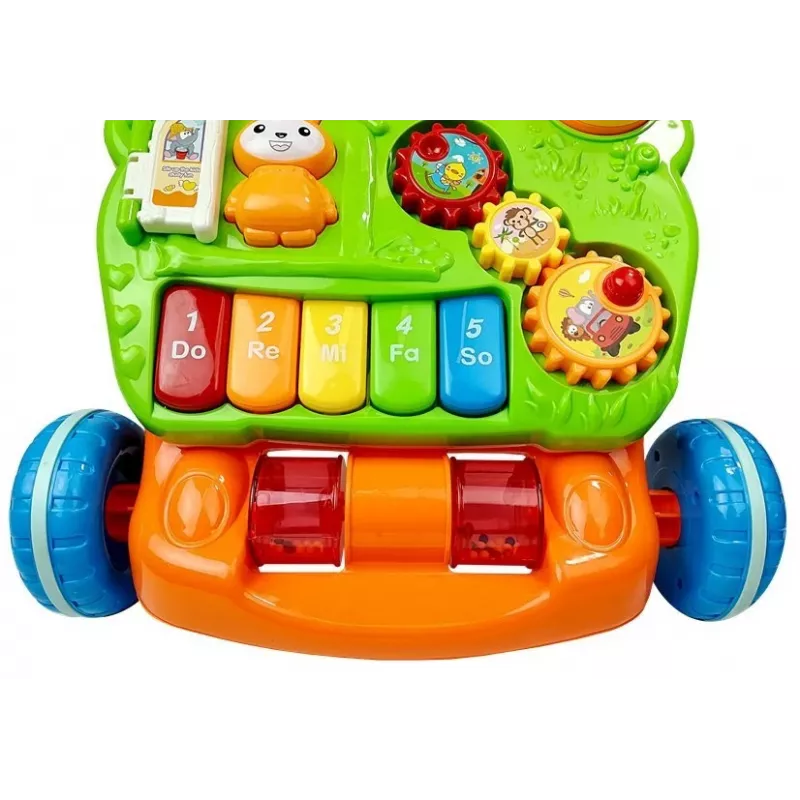 LEAN TOYS Edukacinis stūmikas kūdikiams su pianinu