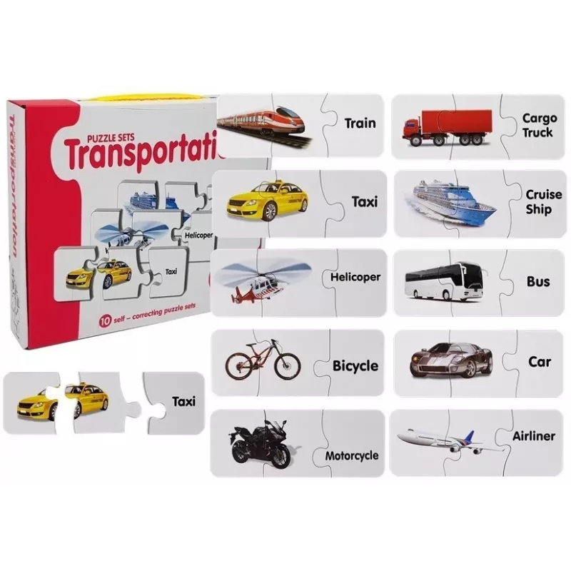 LEAN TOYS Educational Puzzle Transport Puzzle 10 Connections