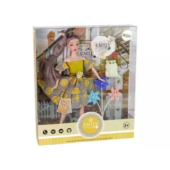 LEAN TOYS Emily Lėlė su Vėjo Malūno Katinu Vaikams