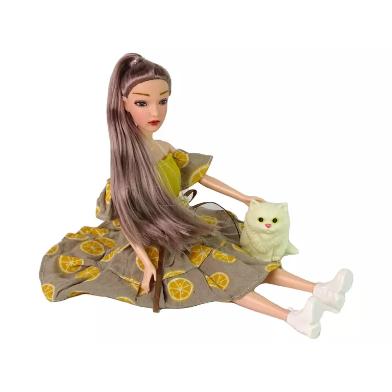 LEAN TOYS Emily Lėlė su Vėjo Malūno Katinu Vaikams