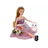 LEAN TOYS Emily Ilgaplaukė Balta Katė Kūdikio Lėlė