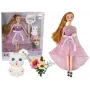LEAN TOYS Emily Ilgaplaukė Balta Katė Kūdikio Lėlė