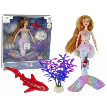 LEAN TOYS Emily the Mermaid Baby Doll Pink Accessories