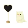 LEAN TOYS Emily Wooden Heart White Cat Baby Doll
