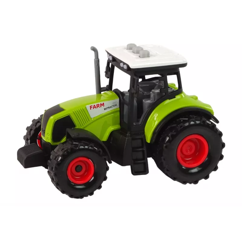LEAN TOYS Ūkininko traktorius + 2 ūkio mašinos ūkio sunkvežimio rinkinys