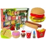 LEAN TOYS Fast Food mėsainio rinkinys | 12 dalių žaidimų maisto rinkinys vaikams