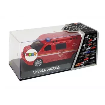LEAN TOYS Fire Department Auto su virvele, šviesomis ir garsu