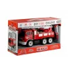 LEAN TOYS Gaisrinis automobilis su atsukimo čiuožykla ir įrankiais
