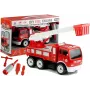 LEAN TOYS Gaisrinis automobilis su atsukimo čiuožykla ir įrankiais