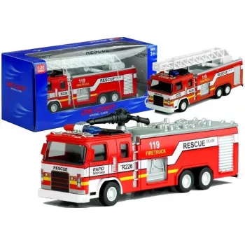 LEAN TOYS Fire Rescue Truck with Ladder 1:32