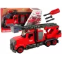 LEAN TOYS Gaisrinis automobilis su atsukamaisiais priedais, raudonas