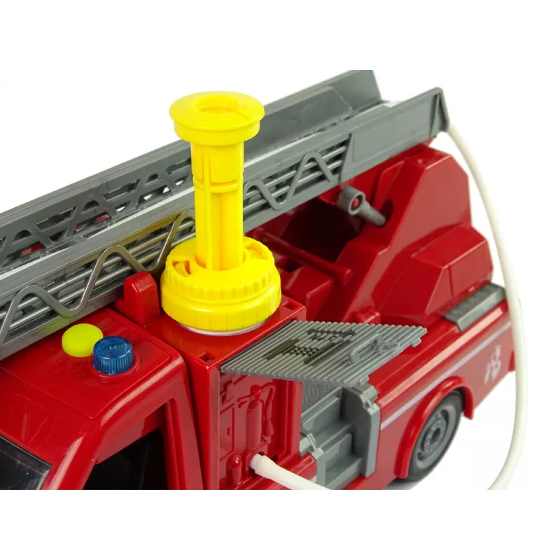 LEAN TOYS Gaisrinis automobilis raudonas Vandens garsai Šviesos