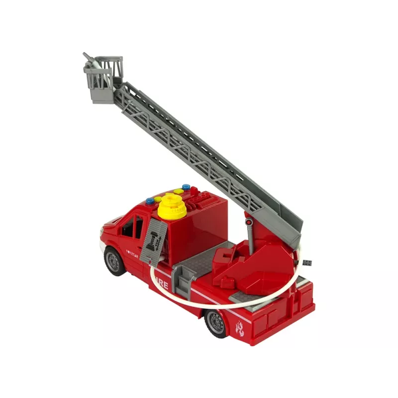 LEAN TOYS Gaisrinis automobilis raudonas Vandens garsai Šviesos