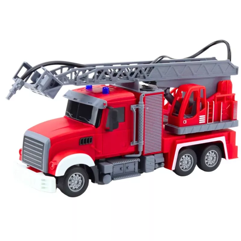 LEAN TOYS Gaisrinis automobilis su strėle ir vandens purškimo funkcija 1:24 RC transporto priemonė