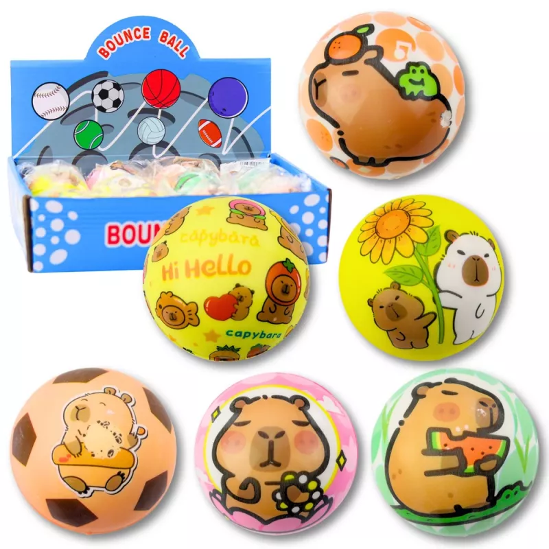 LEAN TOYS Foam Ball for Bouncing Fun Capybara 6.5 cm