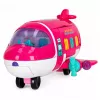 LEAN TOYS Sulankstomas 2-in-1 lėlių keleivinis lėktuvas rožinis – transformuojamas lėlių namelis 30 cm lėlėms
